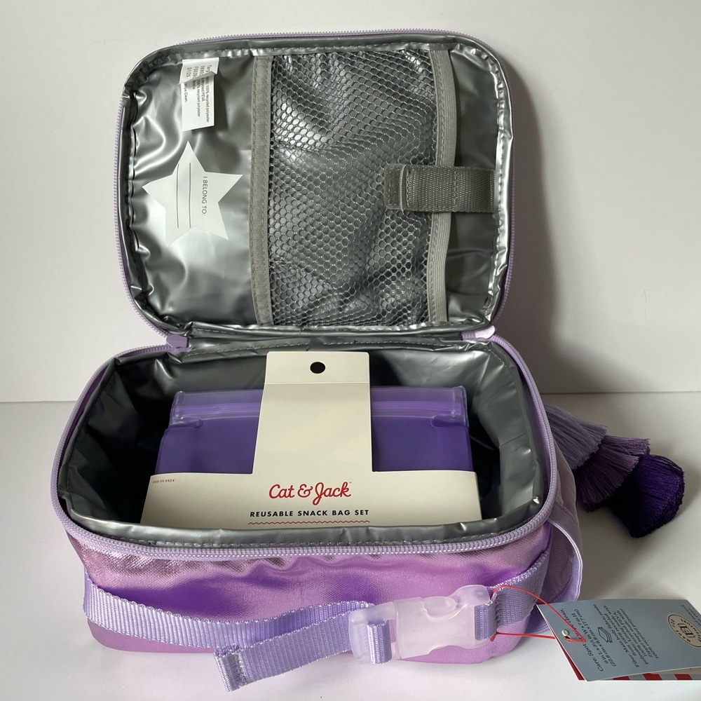 Purple Metallic + Tassel Lunch Bag - Picture 7 of 9